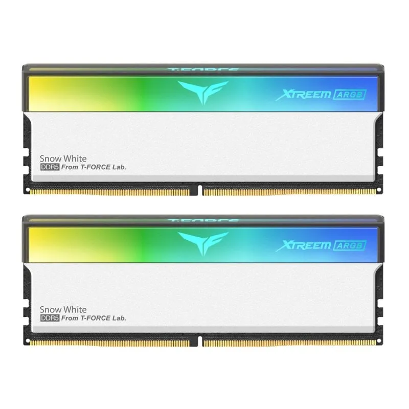 Team Group T-Force XTREEM ARGB DDR5 Bianco 6000 MHz 32 GB 2x16 GB CL30 Intel XMP 3.0 - immagine 1