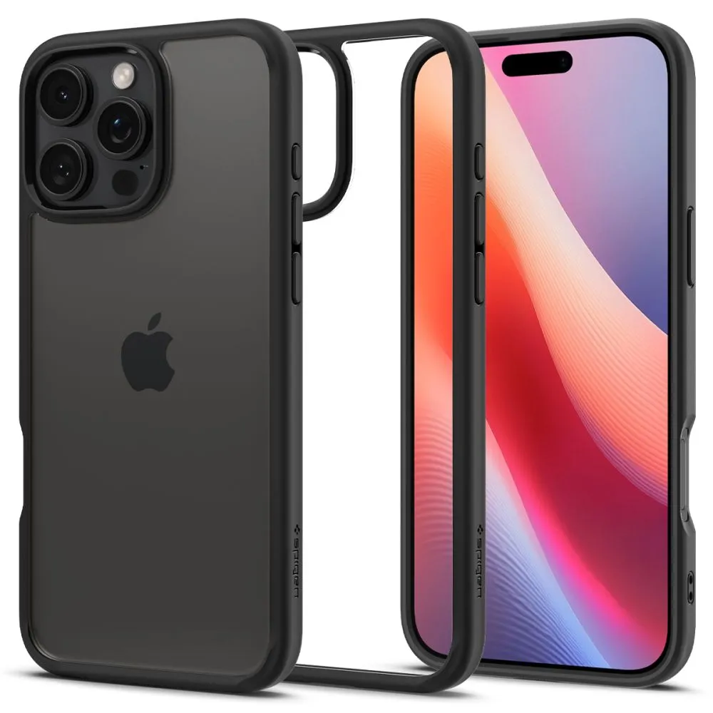 Custodia per Apple iPhone 16 Pro Max, Spigen, Ultra Hybrid, Nero Opaco ACS07996 - immagine 1