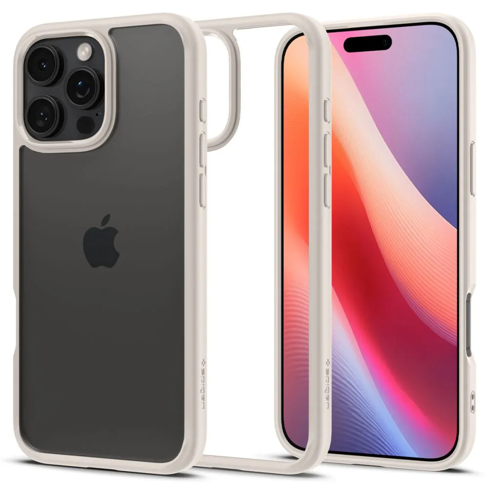Custodia per Apple iPhone 16 Pro Max, Spigen, Ultra Hybrid, Beige ACS08385 - immagine 1
