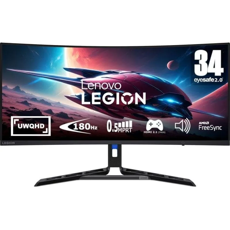 Monitor PC Lenovo Legion R34w-30 34" WQHD 180Hz VA Curvo 0,5ms FreeSync Premium - immagine 1