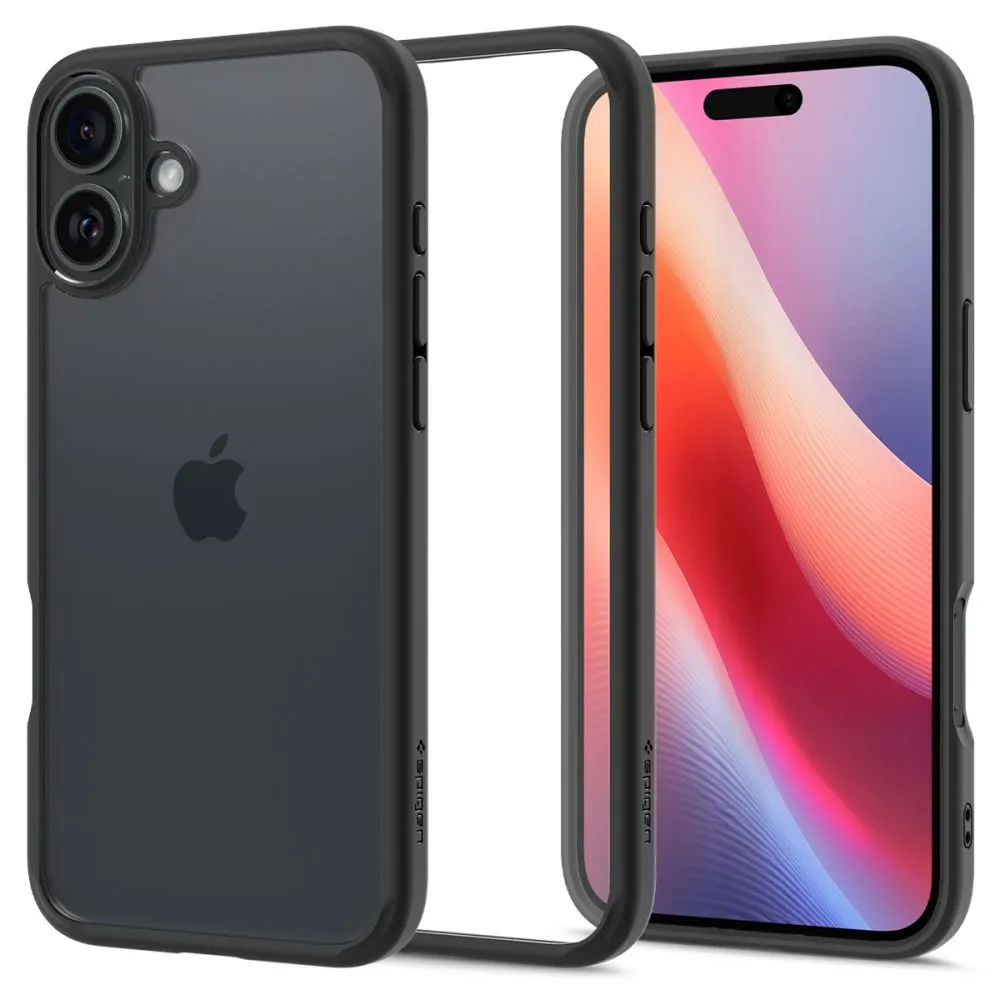 Custodia per Apple iPhone 16 Plus, Spigen, Ultra Hybrid, Nero Opaco ACS08072 - immagine 1