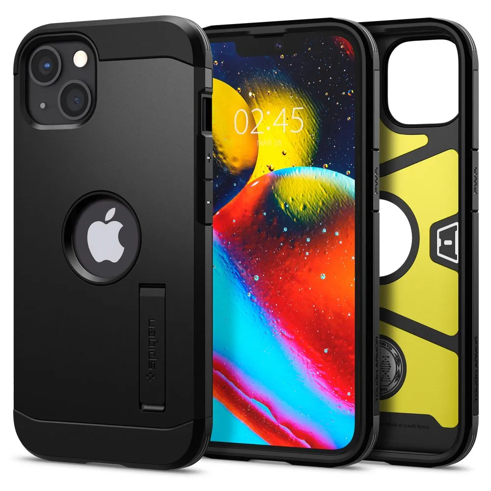 Custodia per Apple iPhone 13, Spigen, Tough Armor, Nera ACS03539 - immagine 1