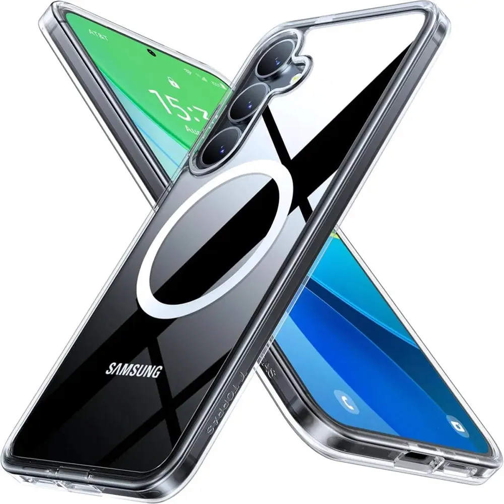 Custodia MagSafe per Samsung Galaxy S25+ S936, Torras, Guardian, Trasparente - immagine 1