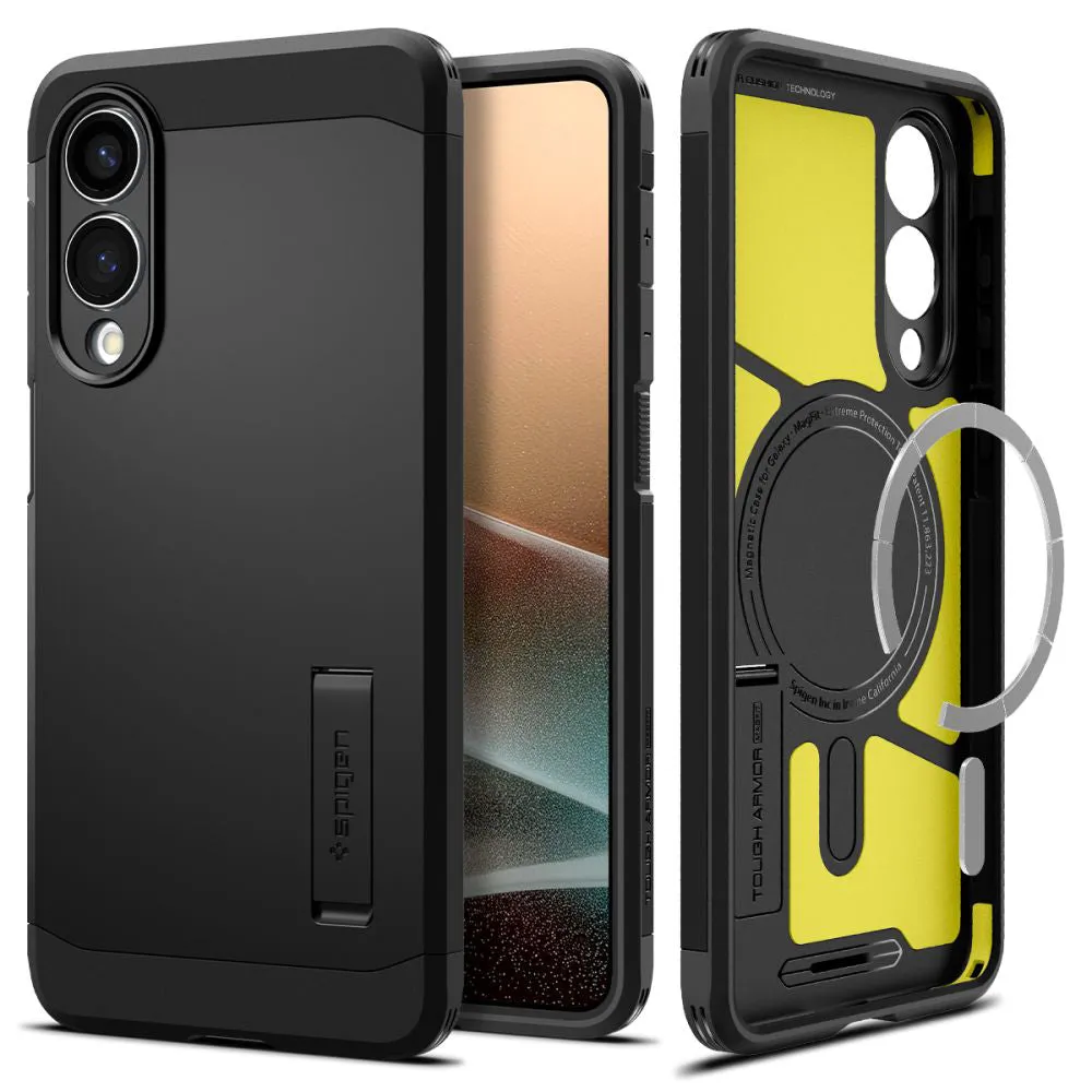 Custodia MagSafe per Samsung Galaxy S25 Edge S937, Spigen, Tough Armor, Nera ACS09422 - immagine 1