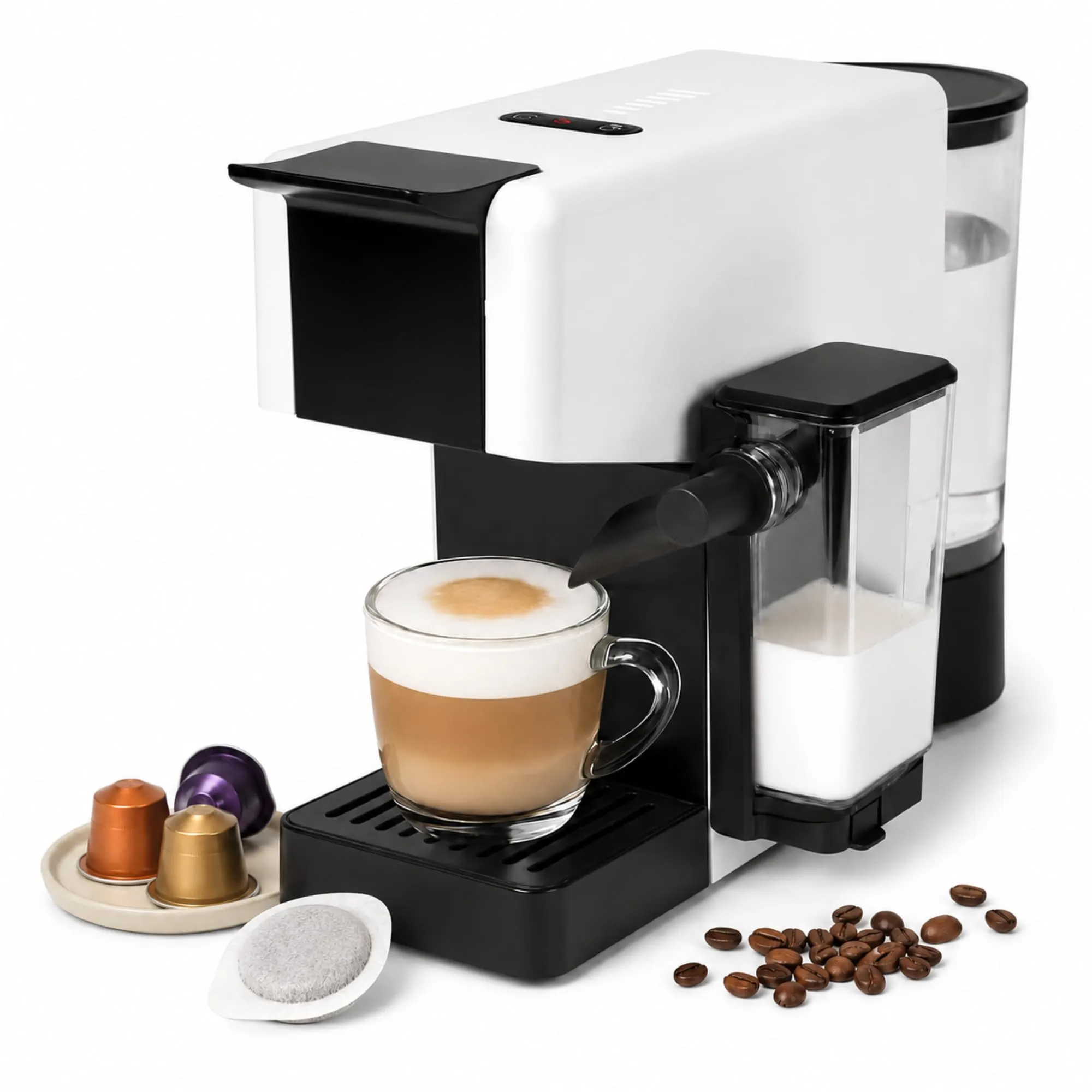 Macchina Caffè + Montalatte, USALA CON: Capsule Compatibili Con DolceGusto, - immagine 1