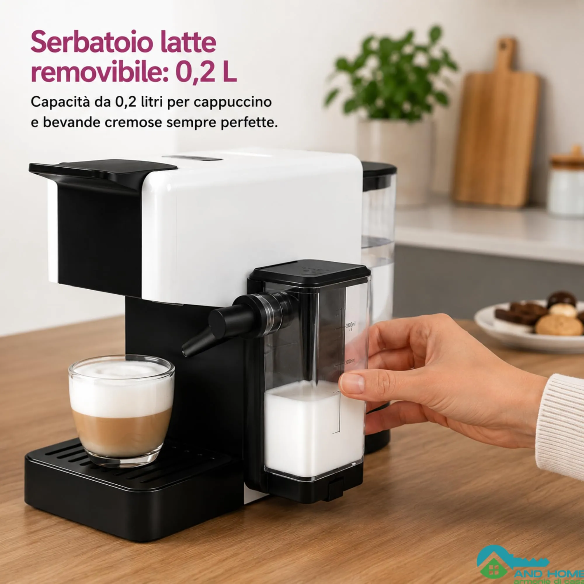 Macchina Caffè + Montalatte, USALA CON: Capsule Compatibili Con DolceGusto, - immagine 4