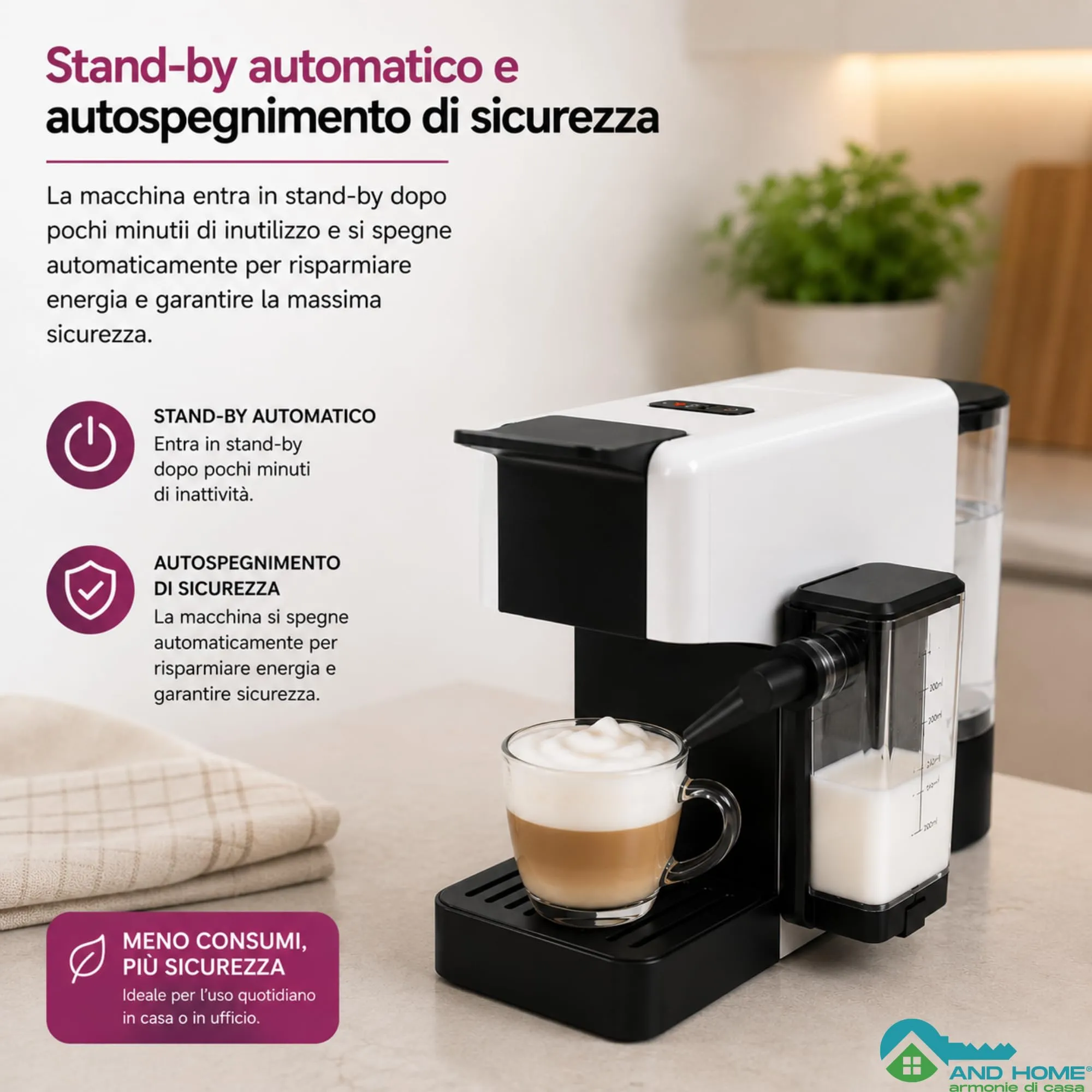 Macchina Caffè + Montalatte, USALA CON: Capsule Compatibili Con DolceGusto, - immagine 8