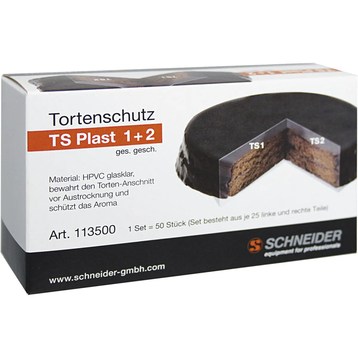 Schneider Protezione per torte; 14x6.9 cm (LxL); trasparente - immagine 1