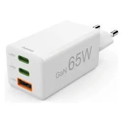 Caricabatterie USB Type-A, USB Type-C 65W GaN White 00201996 - immagine 1