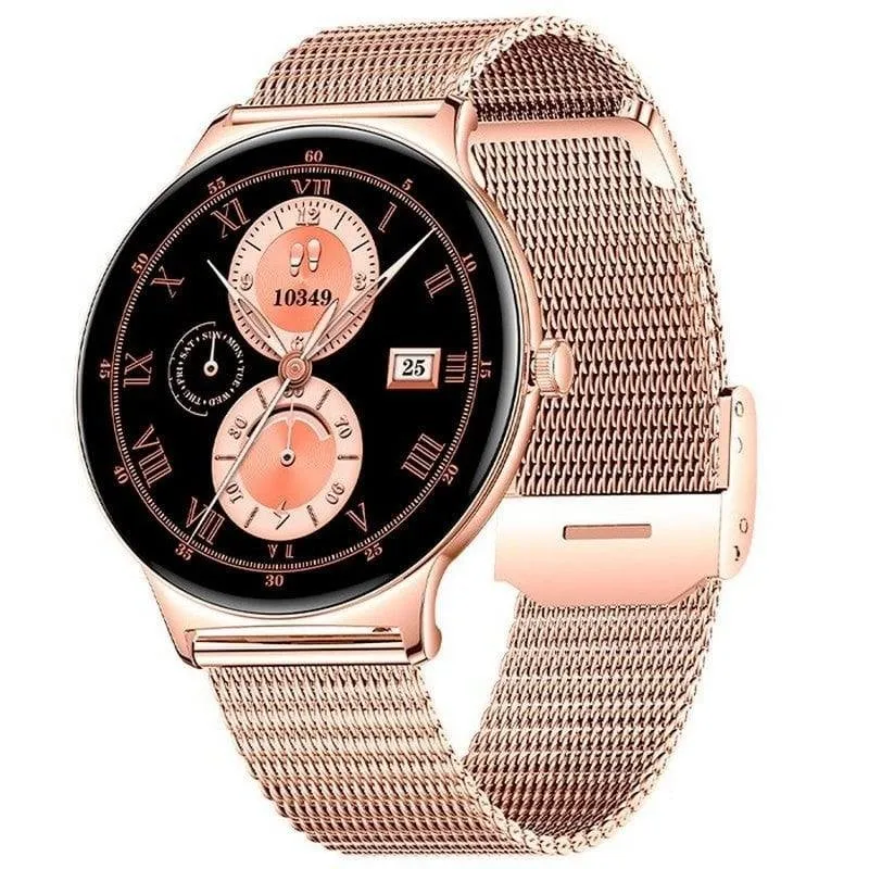 Cool Ultrathin Bluetooth 41mm AMOLED Rosa IP67 SpO2 Cardio Frequenza Sonno Pressione - immagine 1