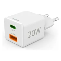 Caricabatterie USB Type-A, USB Type-C 20W White 00201991 - immagine 1