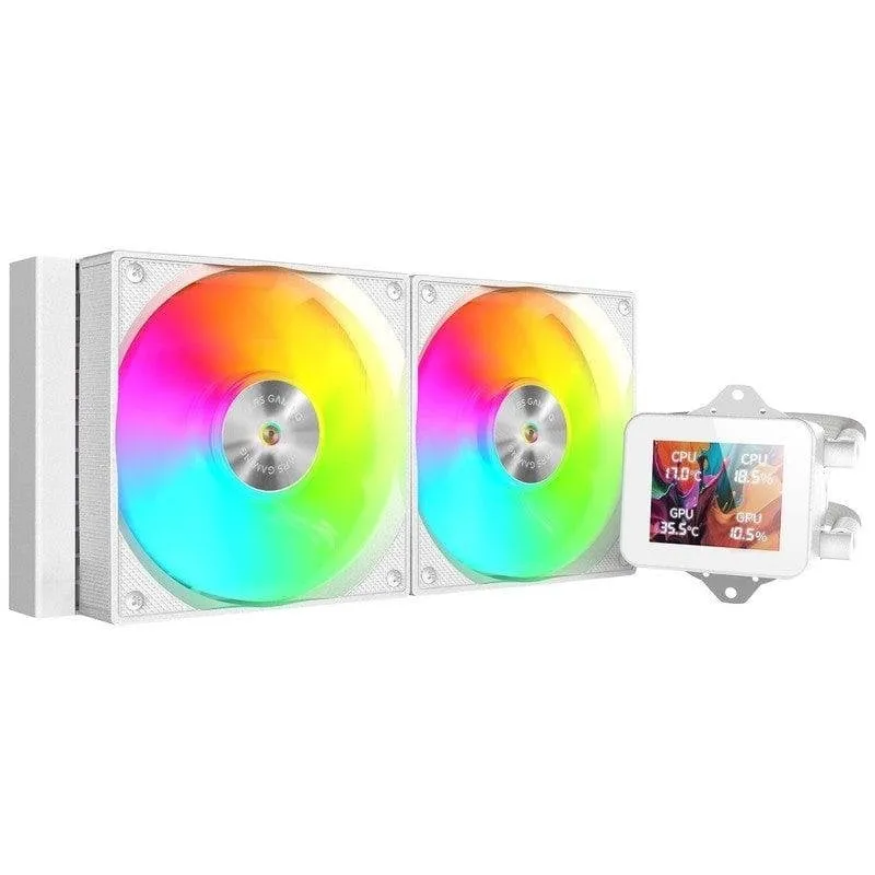 Refrigerazione Liquida Mars Gaming ML-VISION240 240mm 2 Ventole ARGB LCD - immagine 1
