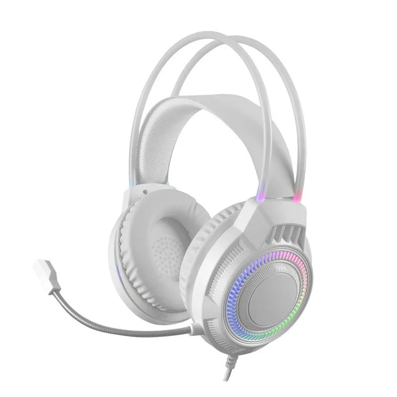 Mars Gaming MH124 Cuffie da gioco FRGB Microfono flessibile Controllo volume multipiattaforma Bianco - immagine 1