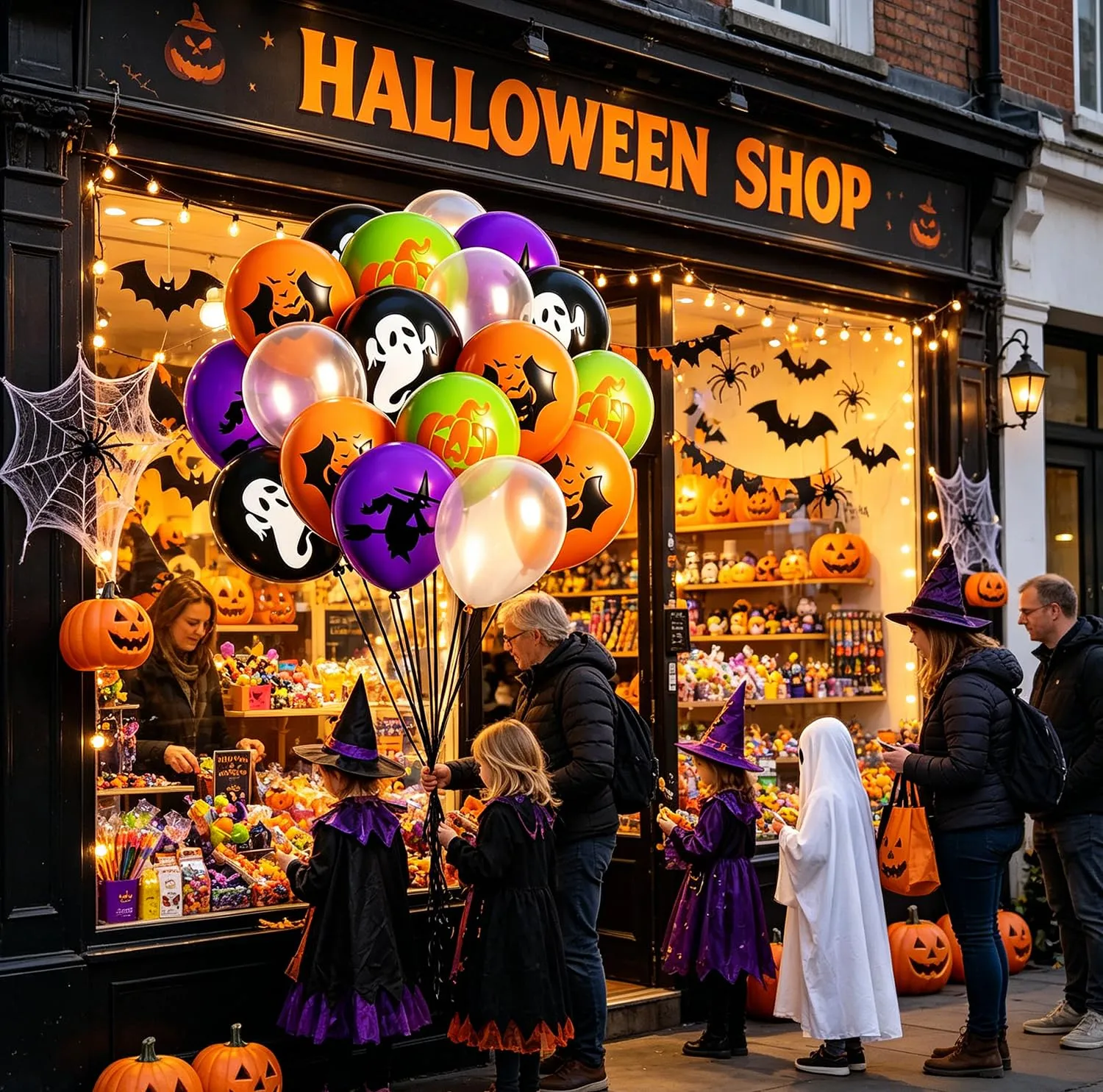 Midgreyeye Set di 100 palloncini decorativi per Halloween, 30 cm, 5 stili diversi, per decorazioni per feste in famiglia di Halloween - immagine 5