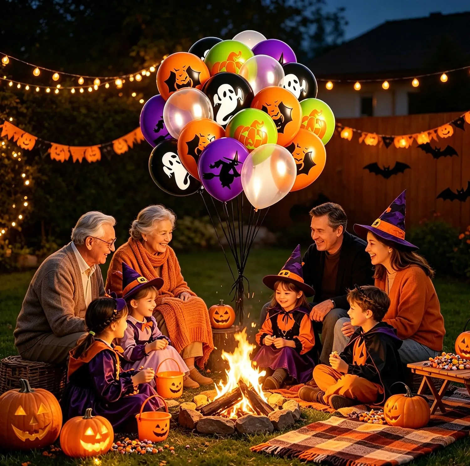 30 Pezzi palloncini decorativi di Halloween, 12‘’（30cm）, 5 modelli diversi, per decorazioni di feste di Halloween in famiglia - immagine 6