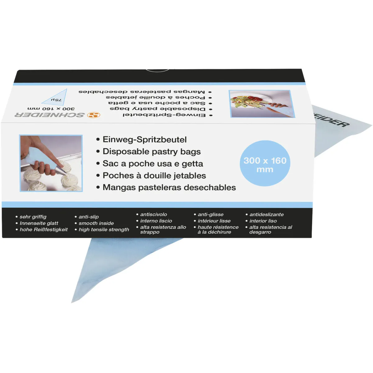 100x Schneider Sacchetti sac a poche monouso; 30x16 cm (LxL); blu; 100 pz. / Pacco - immagine 1