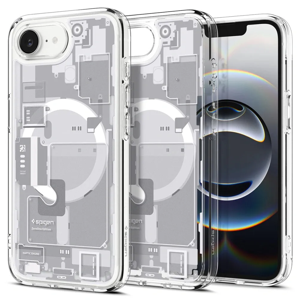 Custodia MagSafe per Apple iPhone 17e / 16e, Spigen, Ultra Hybrid Zero One, Bianca ACS09142 - immagine 1