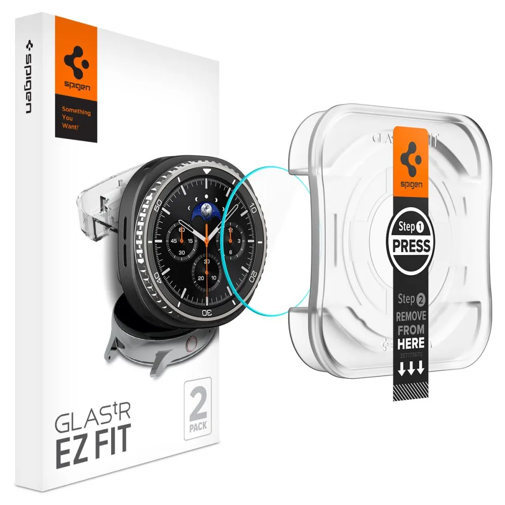 Pellicola Protettiva Spigen GlastR EZ FIT per Samsung Galaxy Watch8 Classic, Set 2 pezzi, Vetro Temperato AGL09877 - immagine 1
