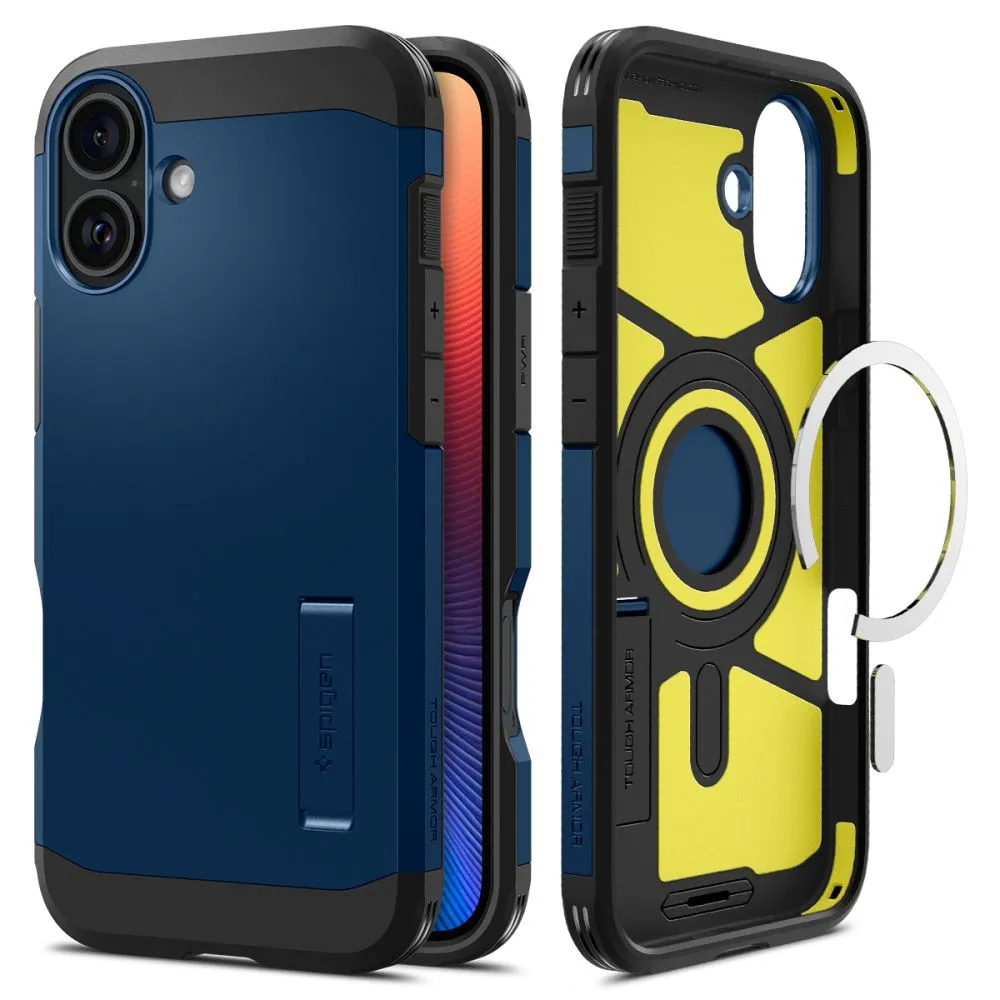 Custodia MagSafe per Apple iPhone 16, Spigen, Tough Armor, Blu Navy ACS08217 - immagine 1