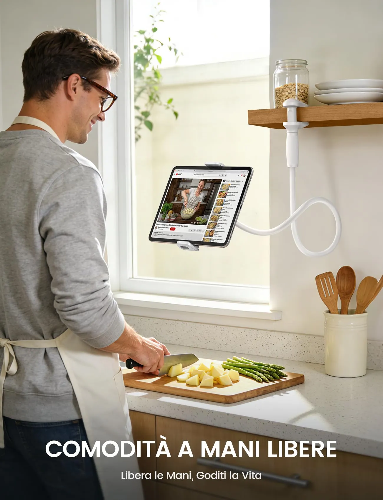 Lamicall Supporto Tablet con Collo di Cigno - [360° Rotazione] - immagine 5