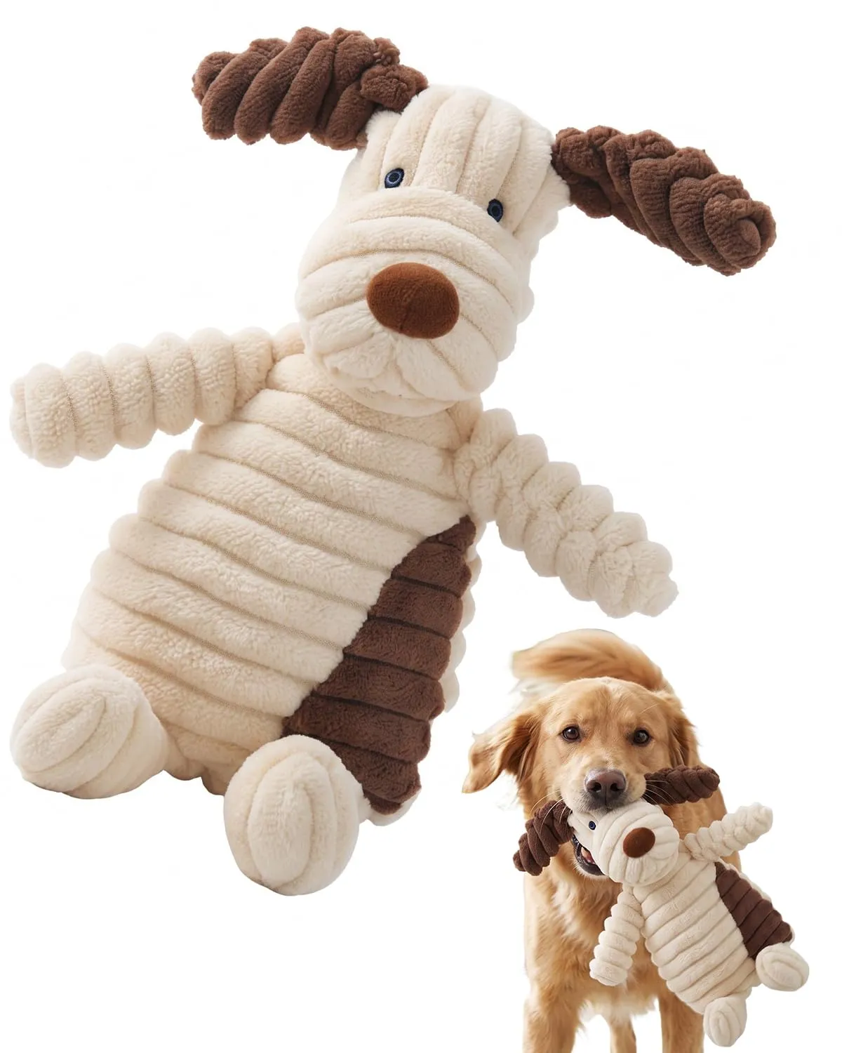 XALFST Papera Antistress per Cani, 1 Pezzo (26 x 23 cm) - Peluche Sonoro Indistruttibile, Gioco Calmante con Design Sicuro per Morso Resistente e Ansia da Separazione - immagine 1