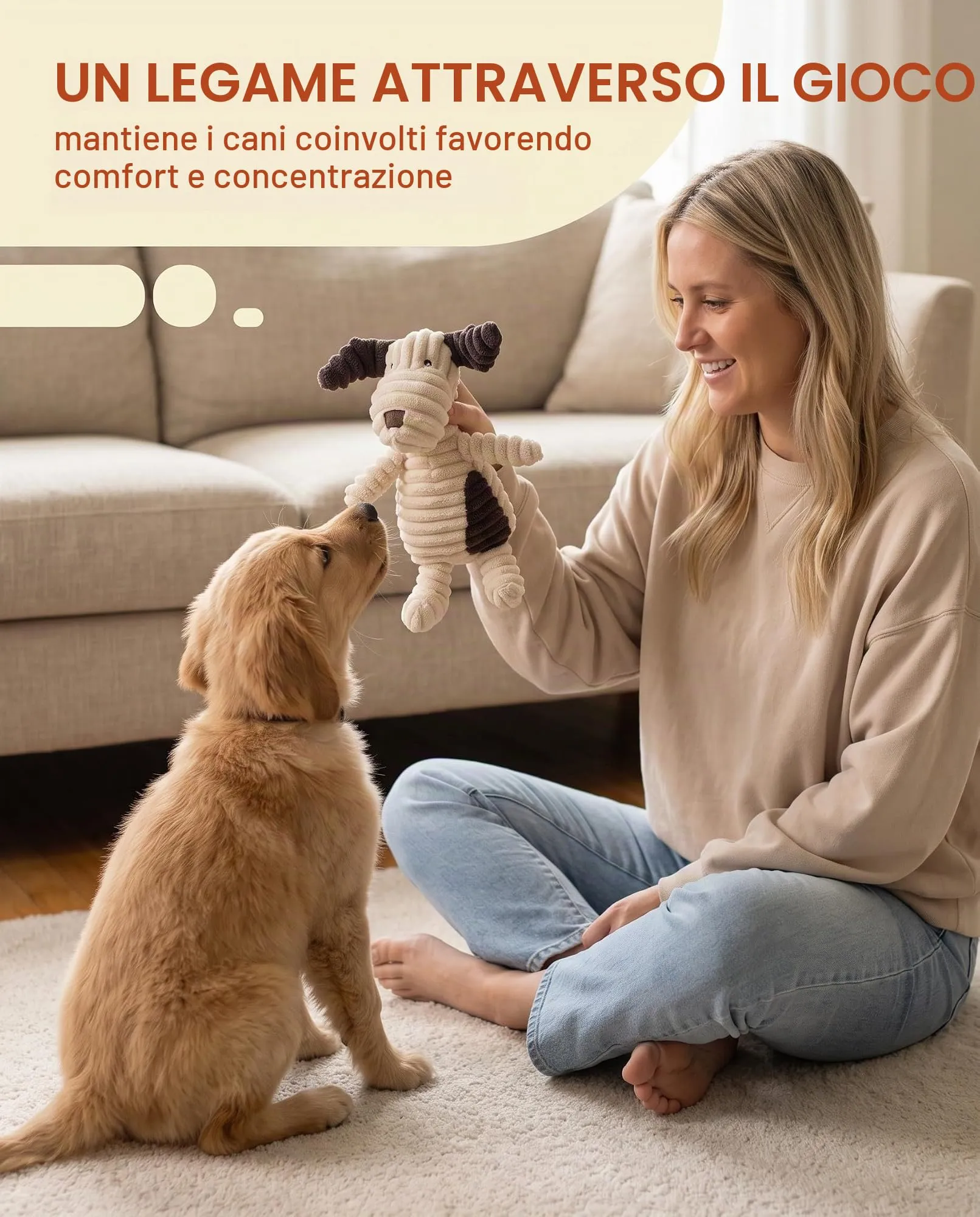 XALFST Papera Antistress per Cani, 1 Pezzo (26 x 23 cm) - Peluche Sonoro Indistruttibile, Gioco Calmante con Design Sicuro per Morso Resistente e Ansia da Separazione - immagine 5