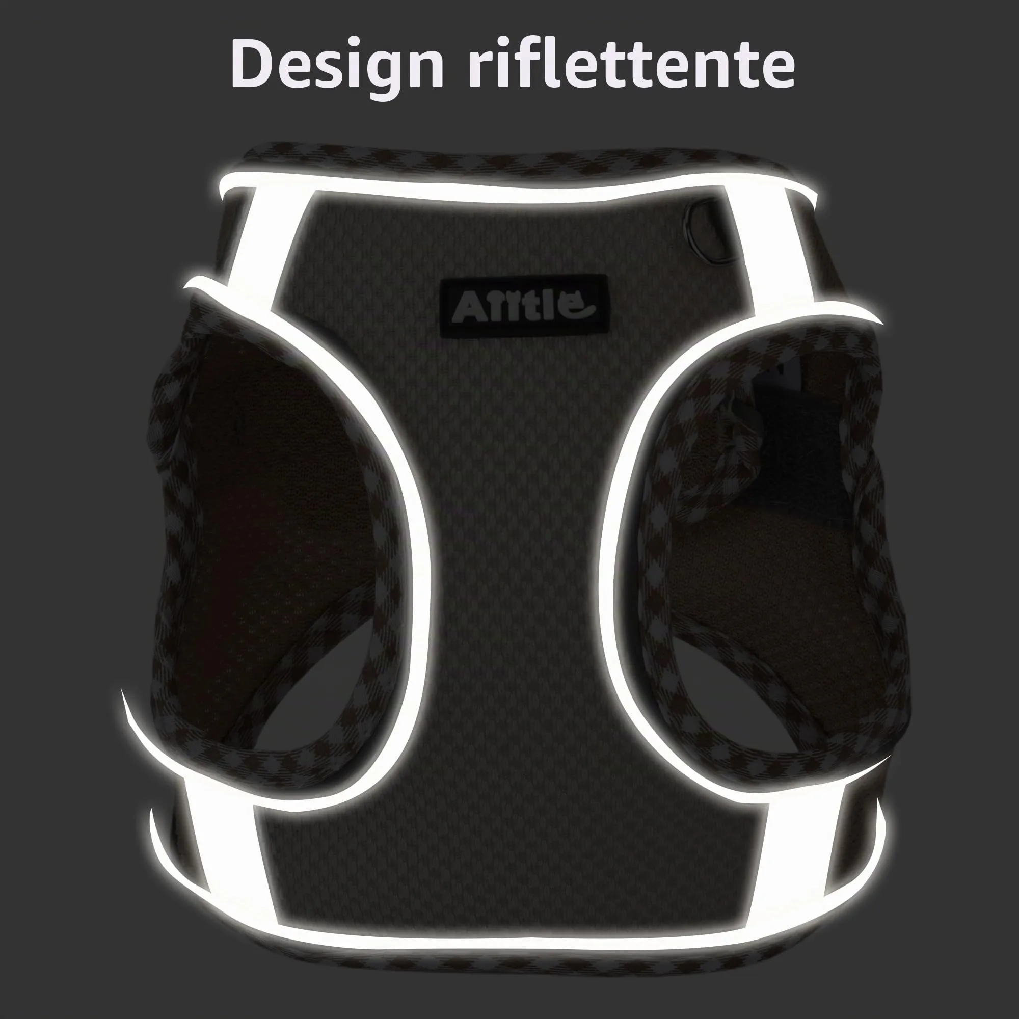 AIITLE XXS - Set di pettorina e guinzaglio per cani, rosa acceso, XXS - immagine 8