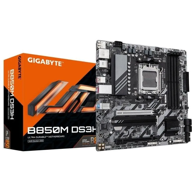 Schede Madri Gigabyte B850M DS3H AMD B850 Socket AM5 DDR5 Micro-ATX 2.5GbE PCIe 5.0 - immagine 1