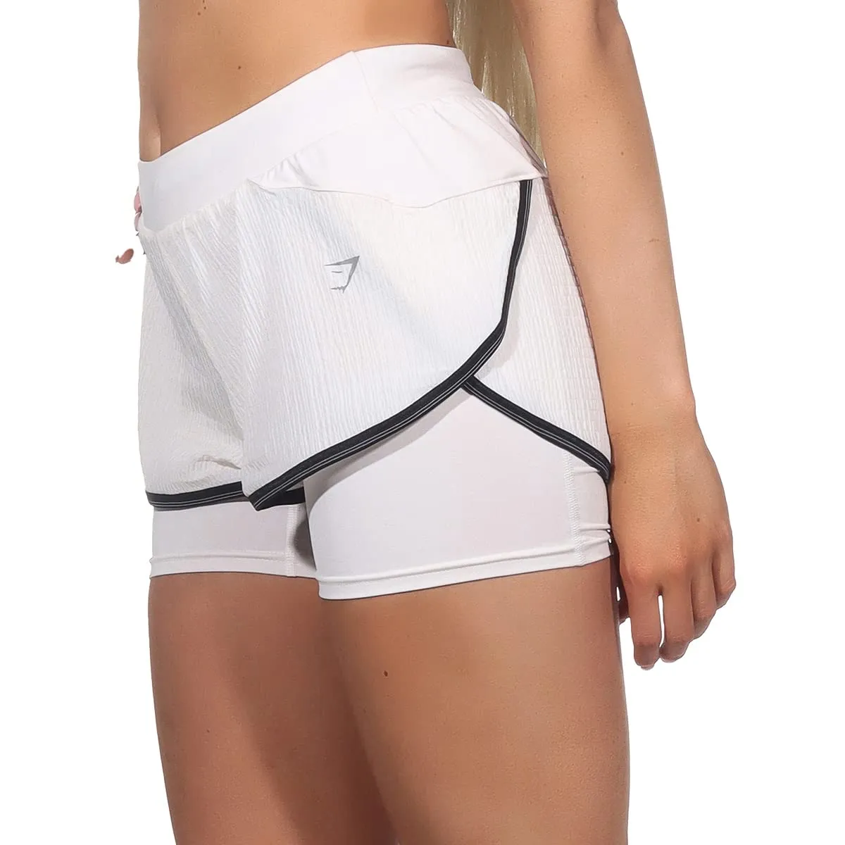GYMSHARK Pantaloncini da donna Speed 2 in 1, bianco, L - immagine 6