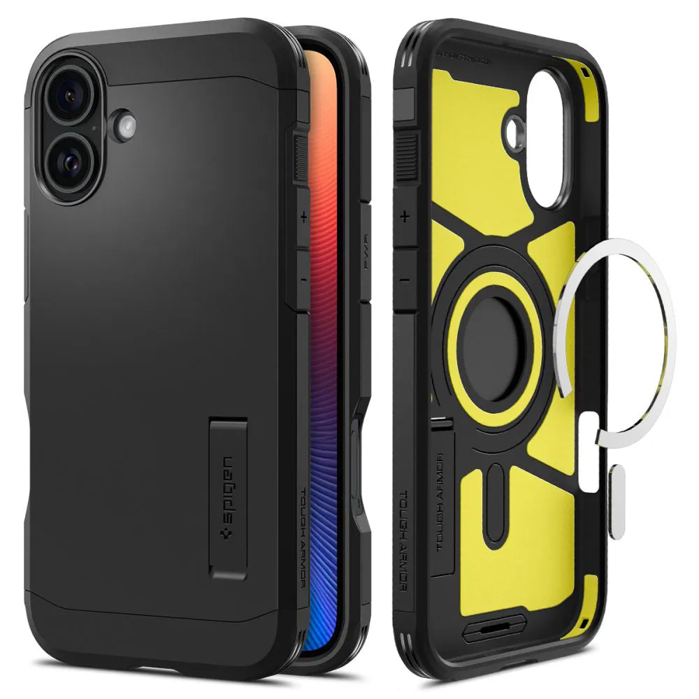 Custodia MagSafe per Apple iPhone 16 Plus, Spigen, Tough Armor, Nera ACS08085 - immagine 1