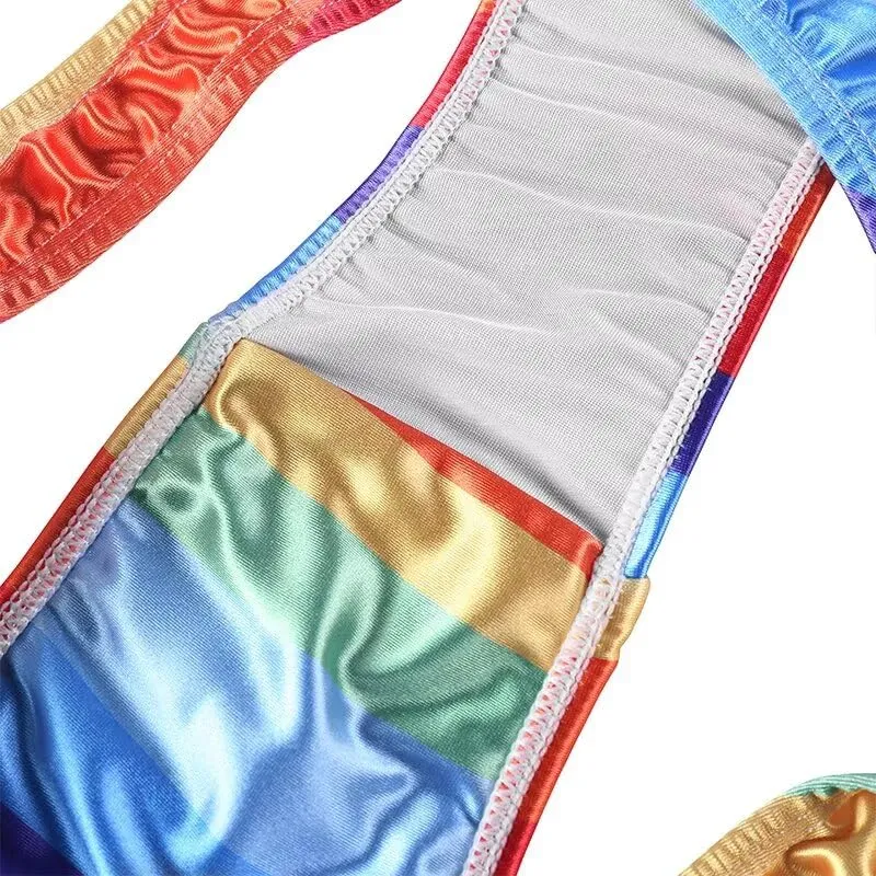 Landofgenie Perizoma Tucking Gaff Mutandine per Crossdresser Nascondere Gaff Panty Modellante Mutandine Intimo Stampato Mutande per Crossdresser Transgender Multicolore XL - immagine 6