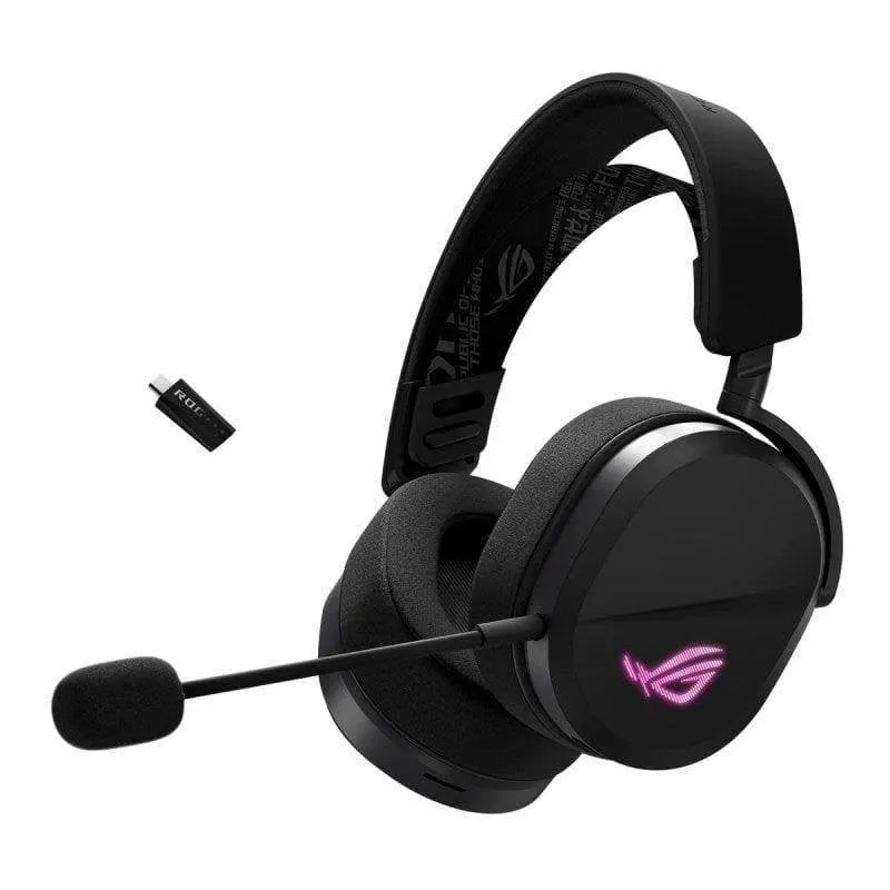 Auricolari ASUS ROG Pelta wireless e cablati Bluetooth RF 2.4 GHz gaming RGB neri - immagine 1