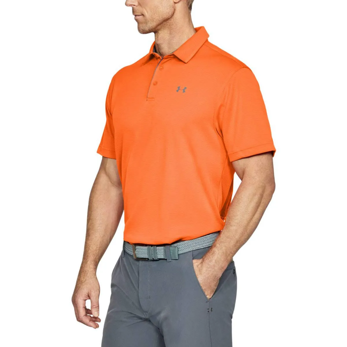 Under Armour Tech Polo Uomo, Arancio (Team Orange/Graphite/Graphite (800)), XXL - immagine 4