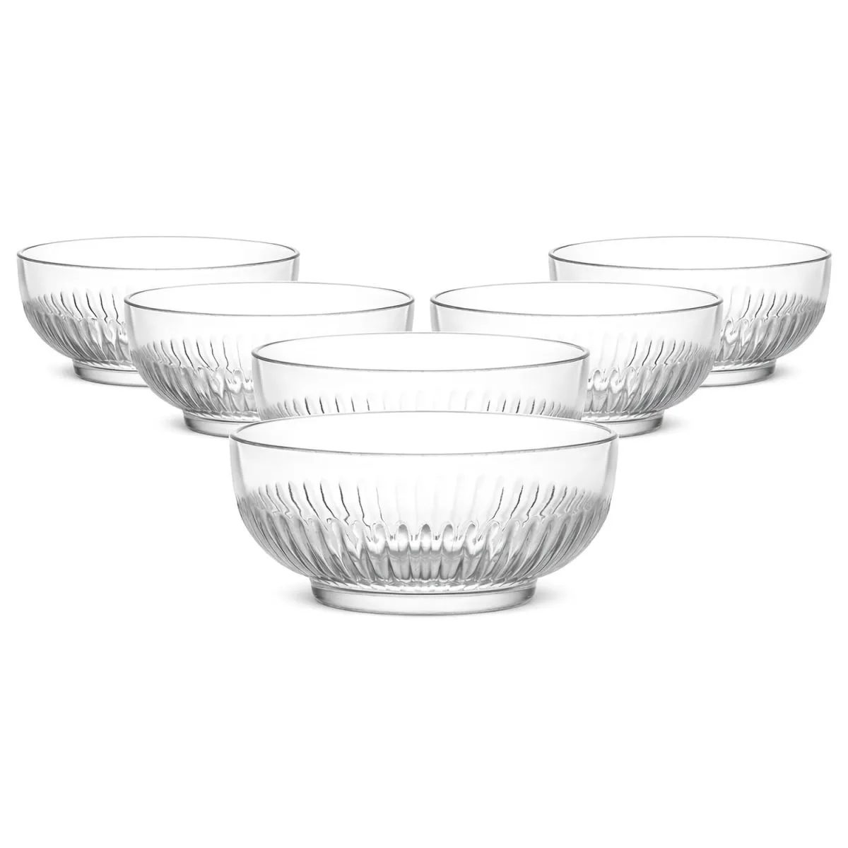 6x van Well Ciotola Tokyo con coperchio; 600 ml, 14x14x14x6.3 cm (LxLxØxH); trasparente; rotonda; 6 pz. / Pacco - immagine 1