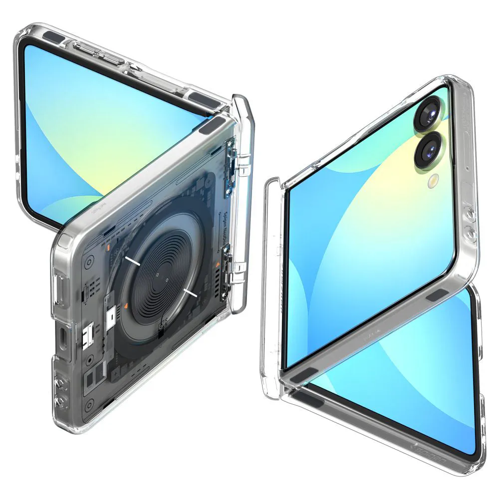 Custodia MagSafe per Samsung Galaxy Z Flip7 F766, Spigen, Ultra Hybrid Pro Neo One, Trasparente ACS09560 - immagine 1
