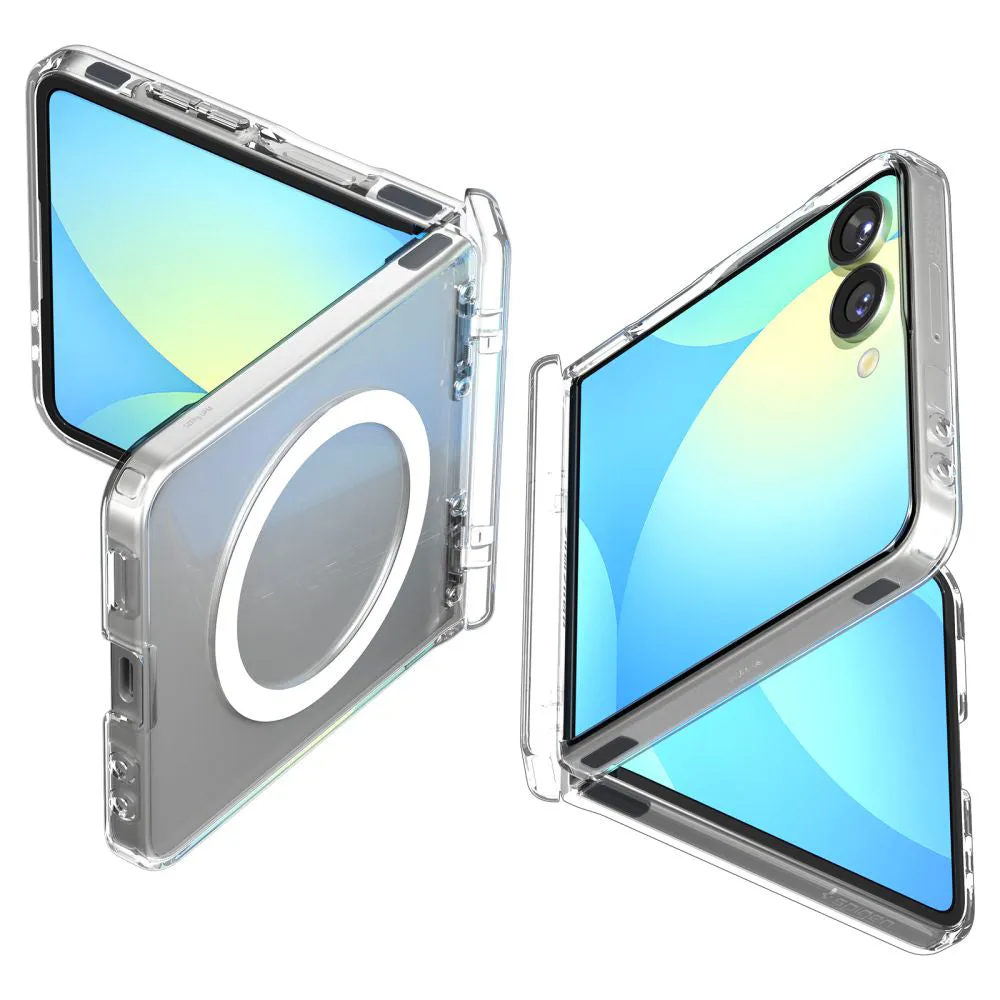Custodia MagSafe per Samsung Galaxy Z Flip7 F766, Spigen, Ultra Hybrid Pro, Trasparente ACS09559 - immagine 1