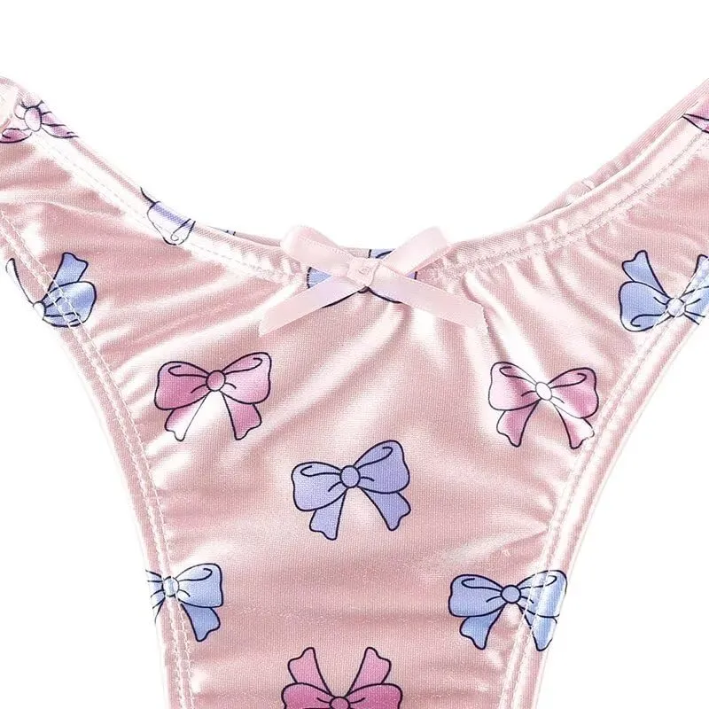 Landofgenie Perizoma Tucking Gaff Mutandine per Crossdresser Nascondere Gaff Panty Modellante Mutandine Intimo Stampato Mutande per Crossdresser Transgender Rosa S - immagine 5
