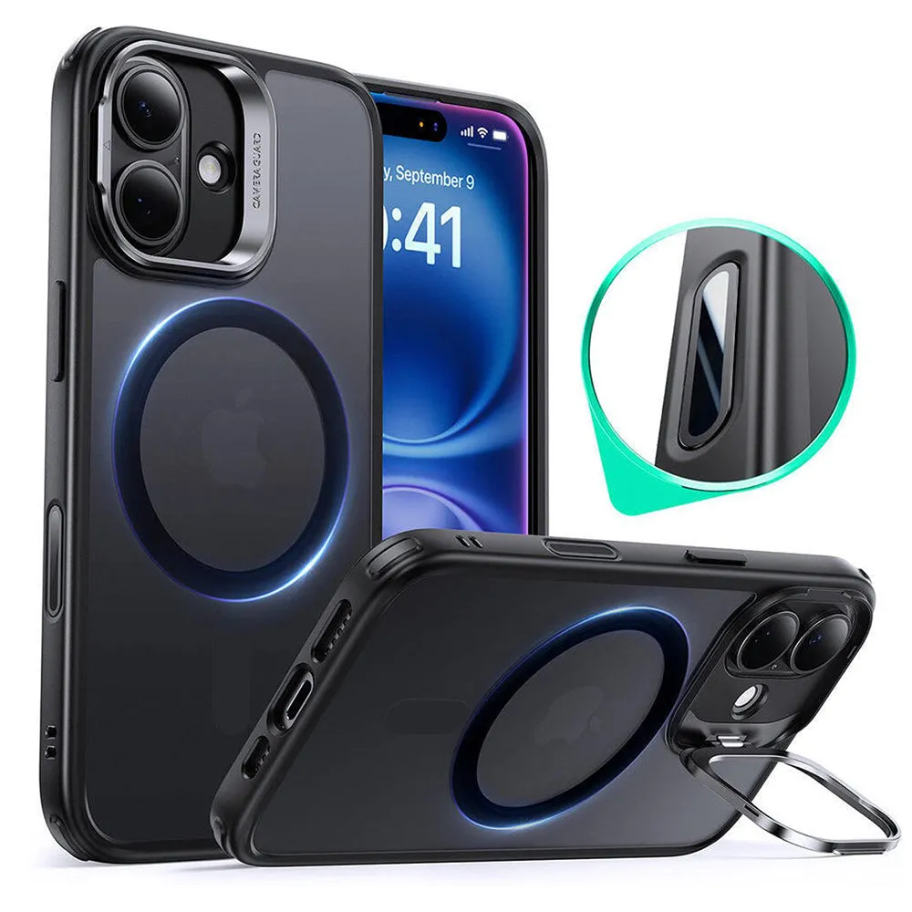 Custodia MagSafe per Apple iPhone 16, ESR, Classic Hybrid Kickstand Slide, Nera Satinata - immagine 1