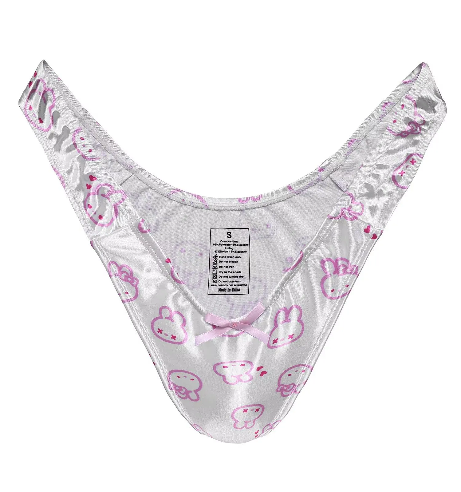 Landofgenie Perizoma Tucking Gaff Mutandine per Crossdresser Nascondere Gaff Panty Modellante Mutandine Intimo Stampato Mutande per Crossdresser Transgender Bianco 3XL - immagine 1