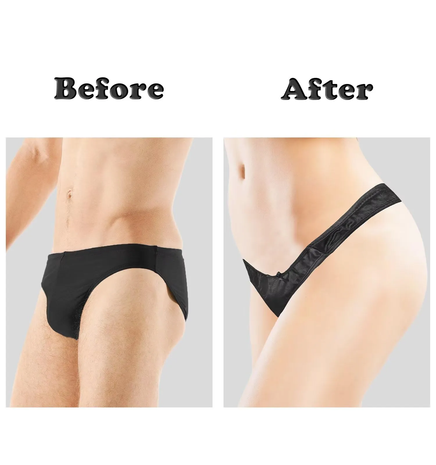 Landofgenie Perizoma Tucking Gaff Mutandine per Crossdresser Nascondere Gaff Panty Modellante Mutandine Intimo Stampato Mutande per Crossdresser Transgender Verde M - immagine 2