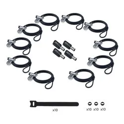 Cavo con lucchetto Chiave e Combinazione 3in1 Gray UDUOKA10 LAPTOP LOCK - immagine 1