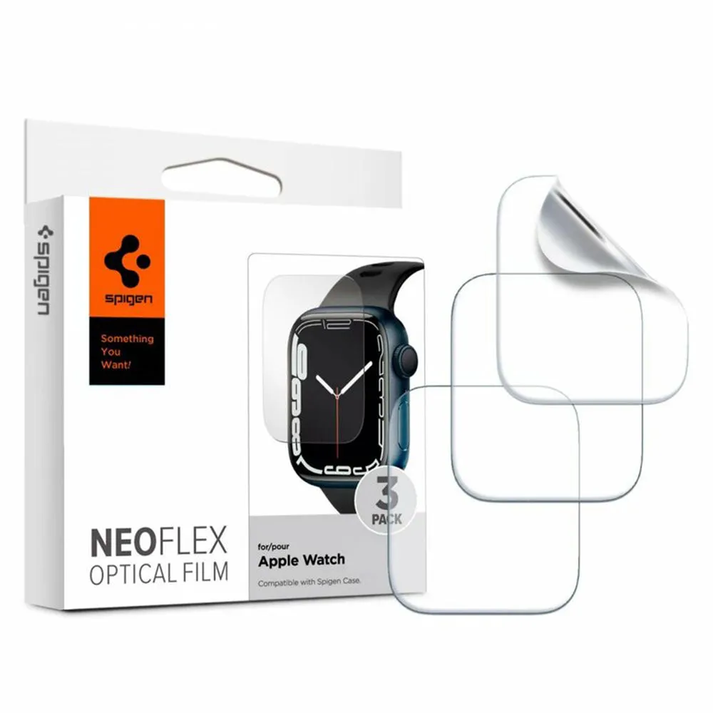 Pellicola Protettiva Spigen Neo Flex per Apple Watch 41mm / 40mm Series, Set 3 pezzi, Plastica 061FL25575 - immagine 1