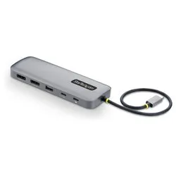 HUB 4 in 1 100W Power Delivery Dual Display Grey 189B USBC MULTIPORT - immagine 1