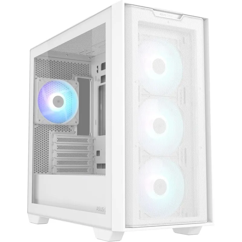 ASUS A21 PLUS ARGB Mid Tower mATX Vetro temperato USB 3.0 Bianco - immagine 1