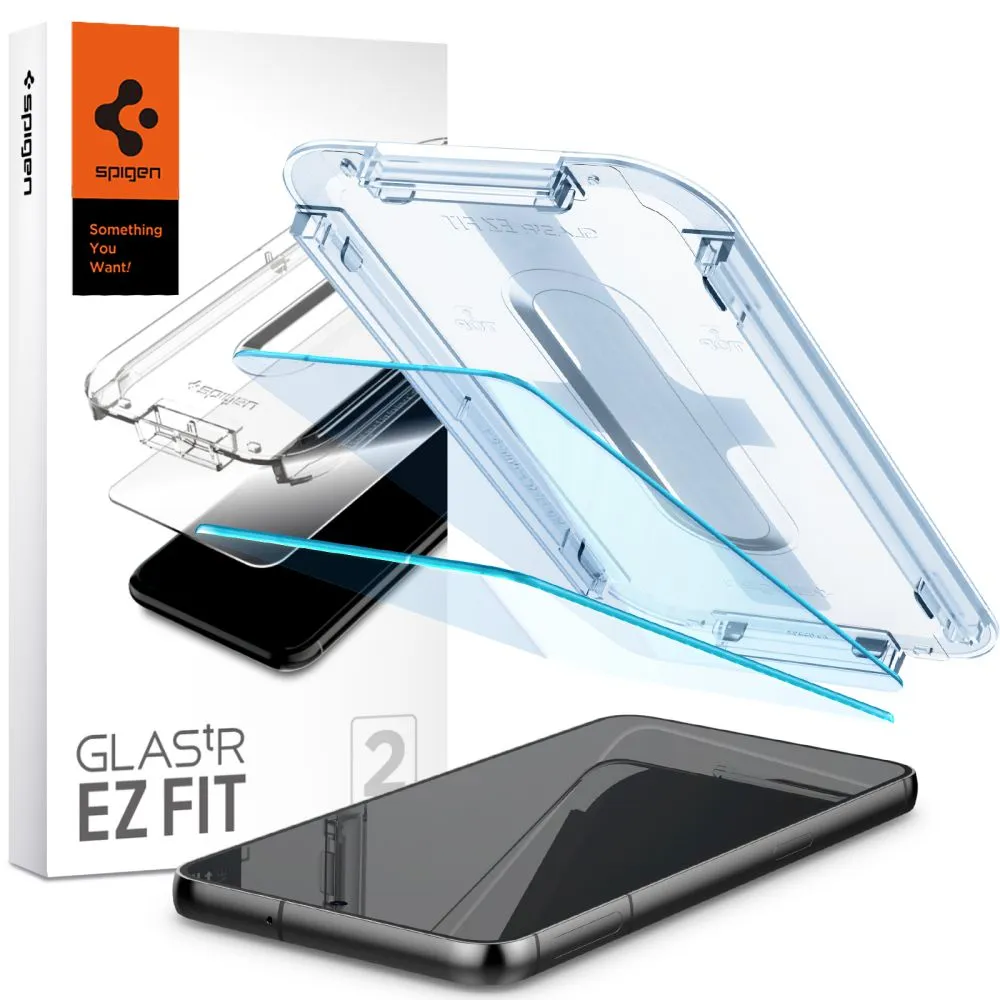 Pellicola Protettiva Schermo Spigen GlastR EZ FIT per Samsung Galaxy S23 S911, Vetro Temperato, Full Glue, Set 2 pezzi AGL05958 - immagine 1