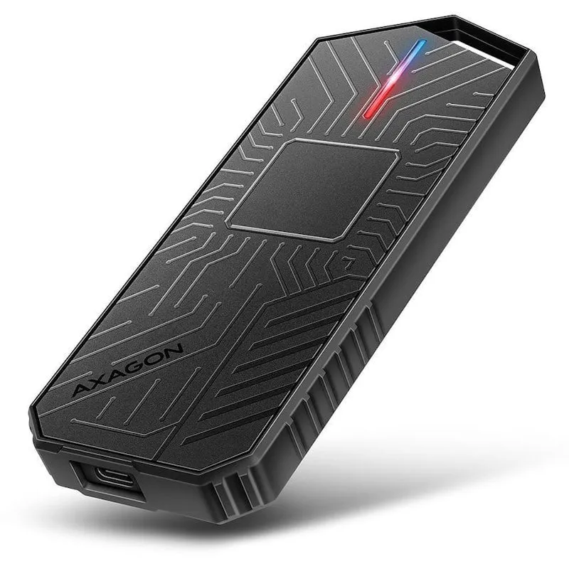 Axagon Eem2-gam Usb-c 3.2 Gen 2 10gbps SSD Box - M.2 Nvme/sata SSD Gioco 30-80mm Alu Box - immagine 1