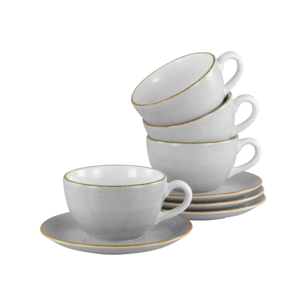 CreaTable Vintage Nature - Set cappuccino 8 pezzi; grigio pietra - immagine 1