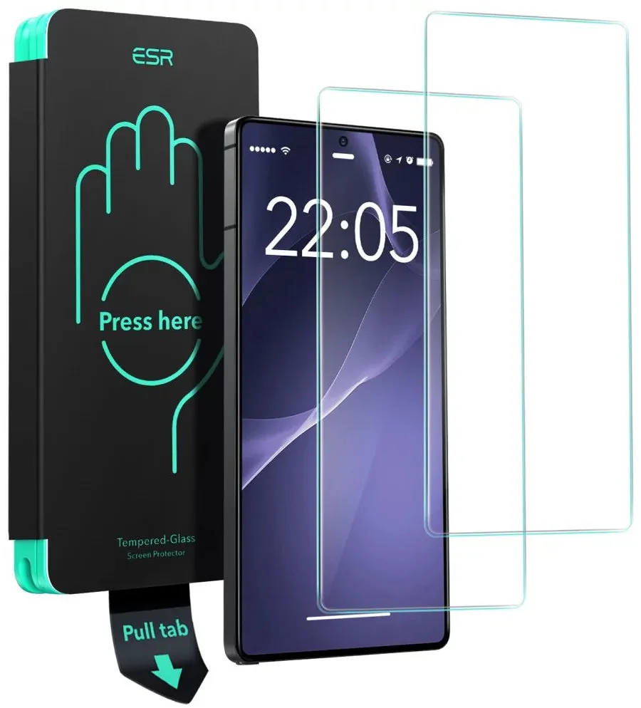 Pellicola protettiva schermo ESR per Samsung Galaxy S25 Ultra S938, Vetro Temperato, Full Glue, Set 2 pezzi - immagine 1