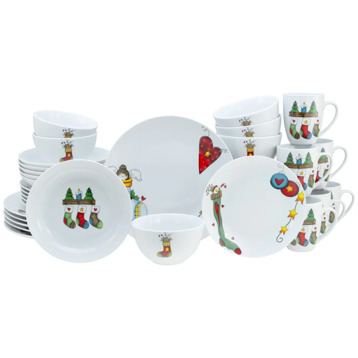 CreaTable Calze Luna - Servizio da 30 pezzi; multicolore - immagine 1
