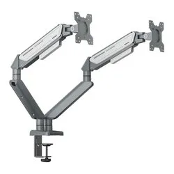 Supporto monitor TV scrivania ( 9 Kg ) VESA 100 x 100 STEALTH II Duo Silver A6D 2S - immagine 1
